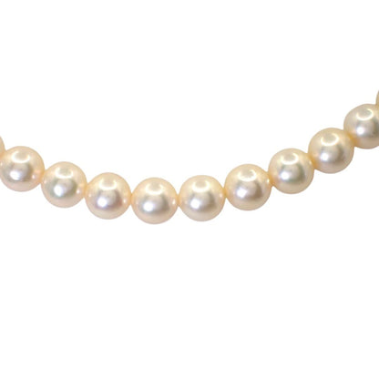 Tasaki Pearl 6.5-7.0mm white pearl necklace silver choker jewelry 44cm length