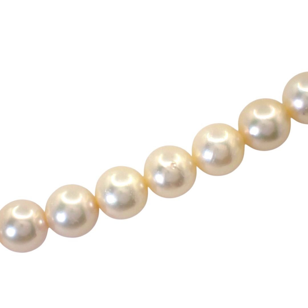 Tasaki Pearl 6.5-7.0mm white pearl necklace silver choker jewelry 44cm length