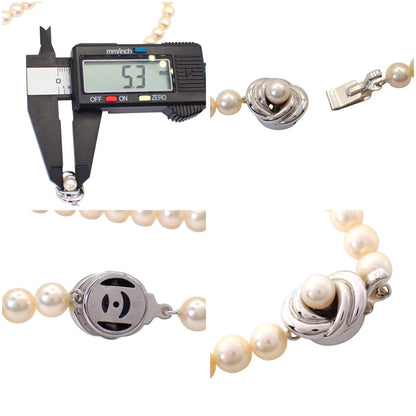 Tasaki Pearl 6.5-7.0mm white pearl necklace silver choker jewelry 44cm length