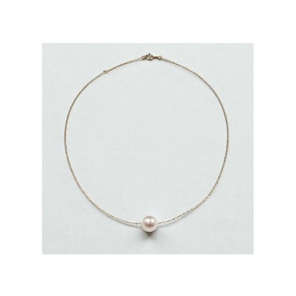 Akoya pearl necklace with 8-8.5mm pearls on 10K gold small bean chain approximately 40cm long
