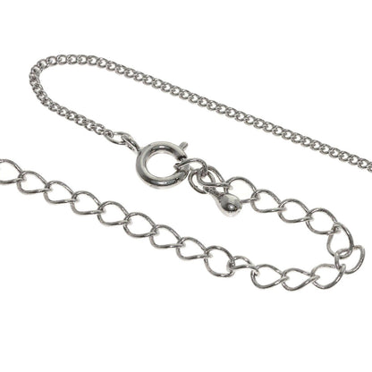 MIKIMOTO pearl necklace with metal chain and attached loupe, detailed close-up view