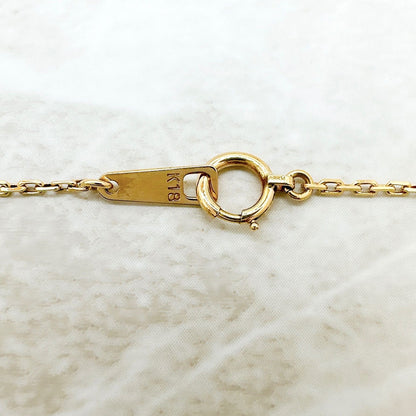 Law Baby Pearl Yellow Gold Necklace with 3.3mm pearls, 40cm length, and 19.5cm wide top detail