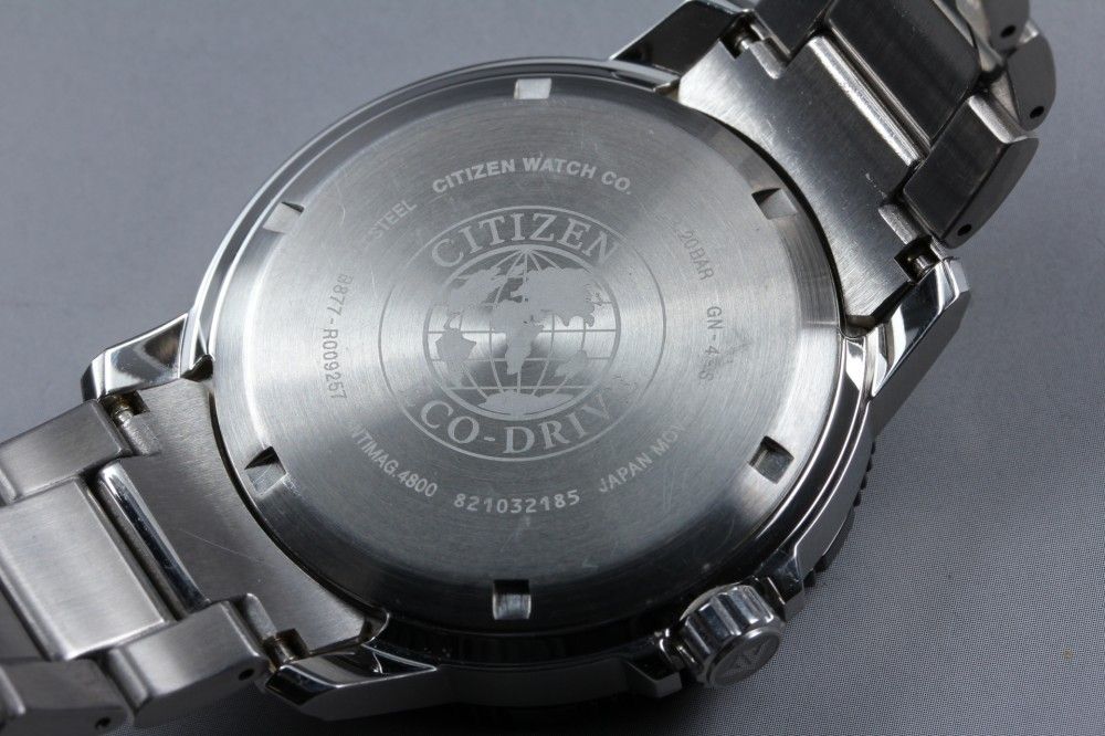 Citizen Promaster B877-R009257 solar-powered men's sports watch with 43mm case, black dial and stainless steel band