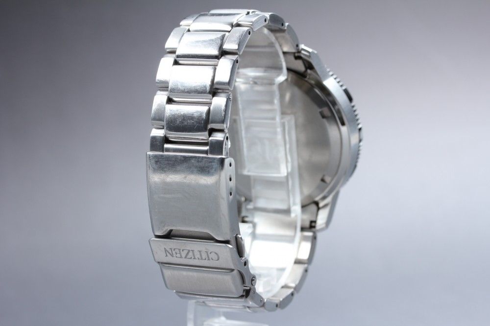 Citizen Promaster B877-R009257 solar-powered men's sports watch with 43mm case, black dial and stainless steel band
