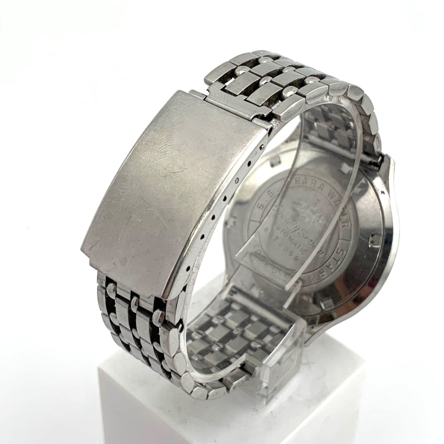 Used Citizen Dandy Seven 1732-1K automatic black watch with stainless steel band, main body only