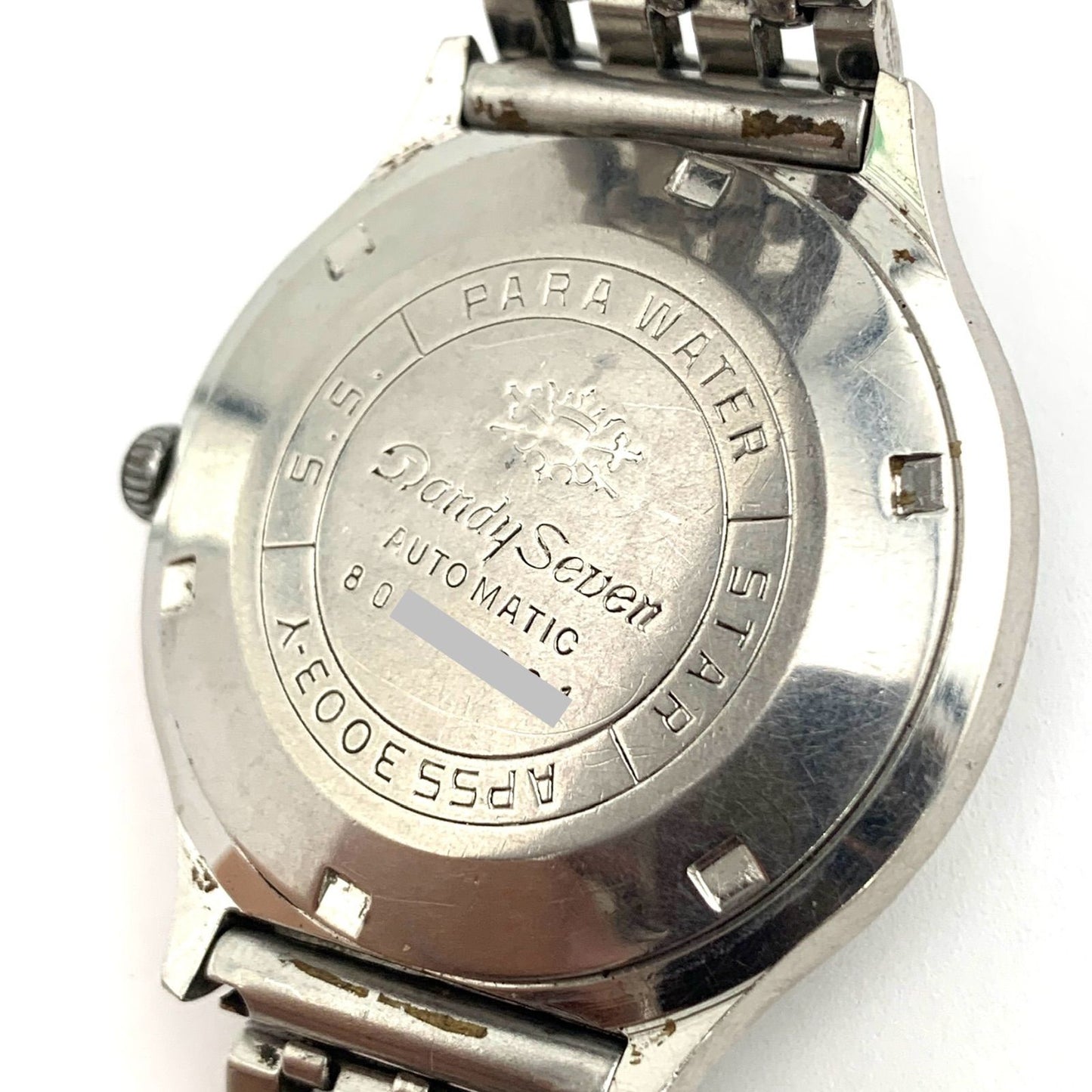 Used Citizen Dandy Seven 1732-1K automatic black watch with stainless steel band, main body only