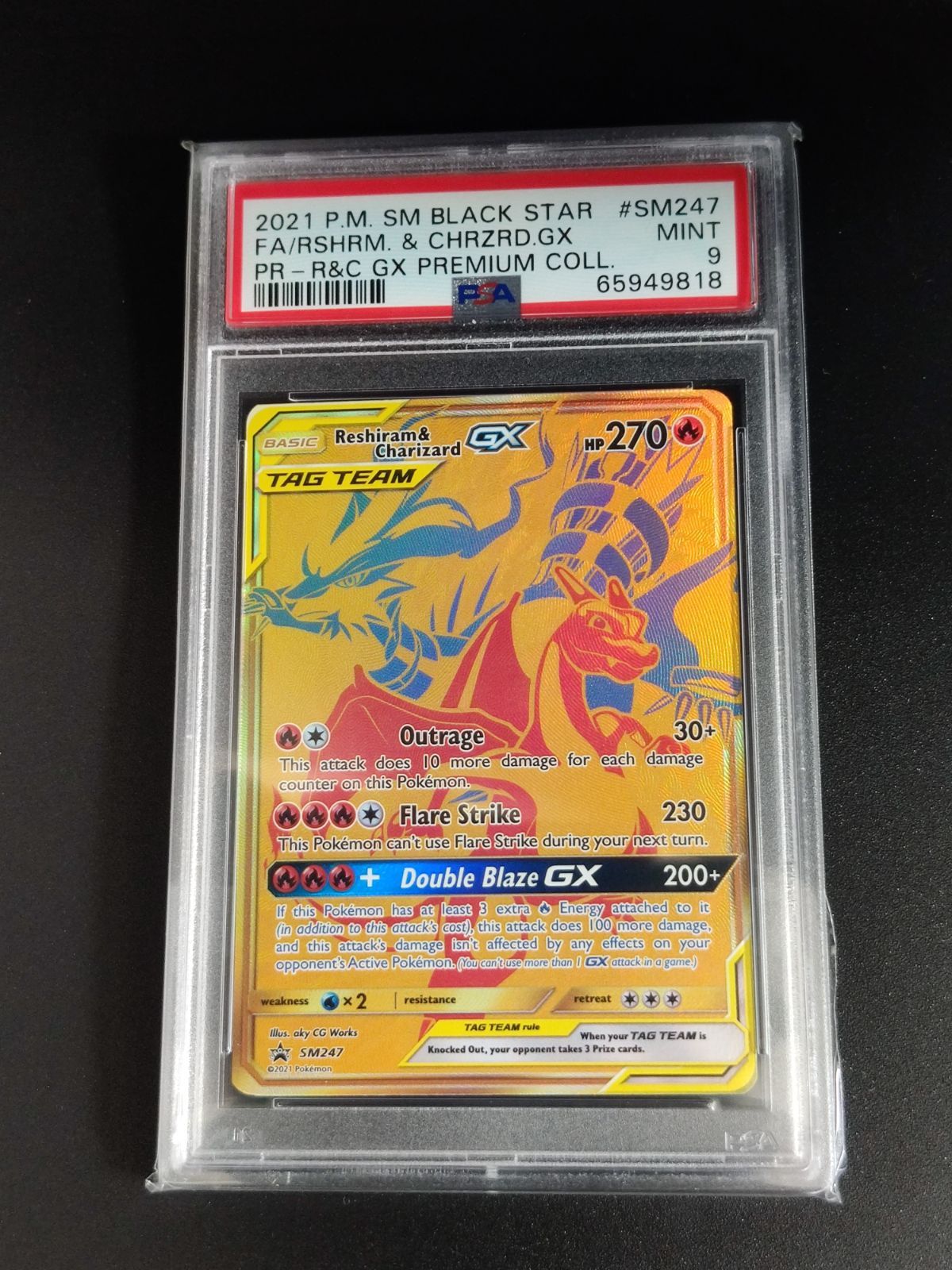 PSA 9 Pokemon Charizard GX — English