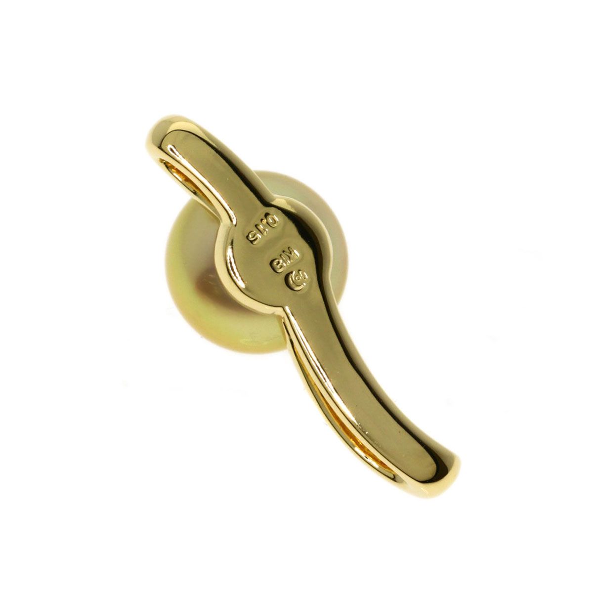 Tasaki golden pearl diamond pendant top for ladies made of K18 yellow gold with 11.1mm pearl and diamond accents