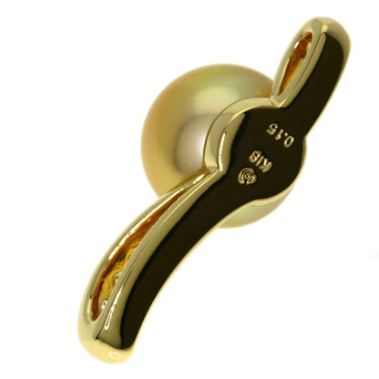 Tasaki golden pearl diamond pendant top for ladies made of K18 yellow gold with 11.1mm pearl and diamond accents