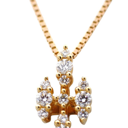Tasaki 11mm white South Sea pearl necklace with diamond-accented K18 yellow gold cross pendant on a 44 cm chain