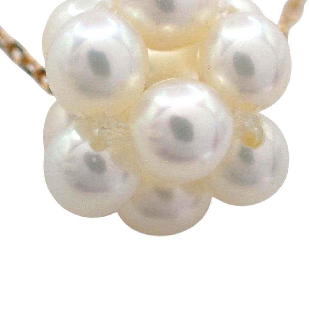 Tasaki 3mm pearl baby flower necklace in yellow and white gold with 40cm chain