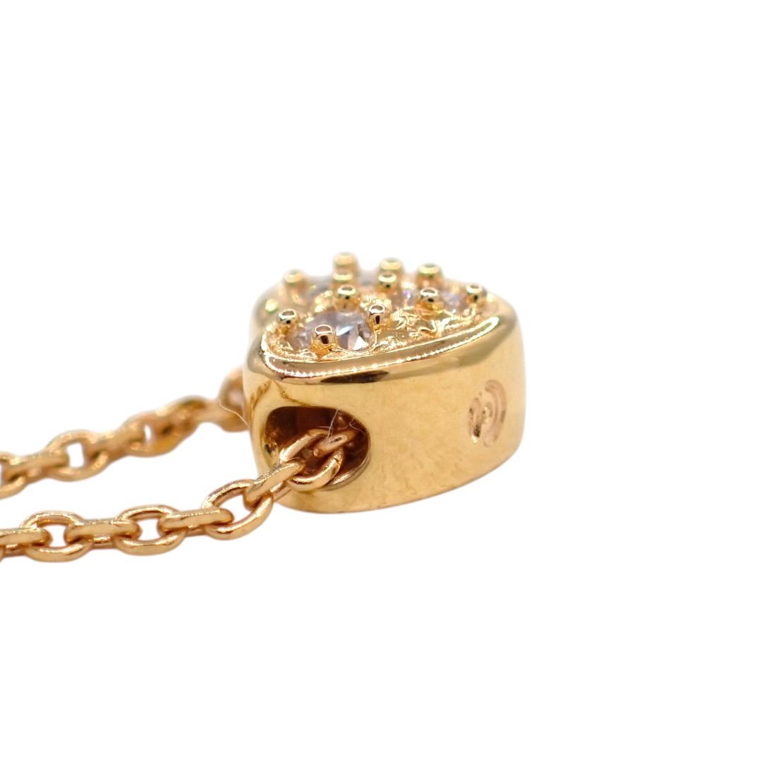 Tasaki diamond heart pendant necklace in K18 pink gold with 0.03ct diamond and chain length options
