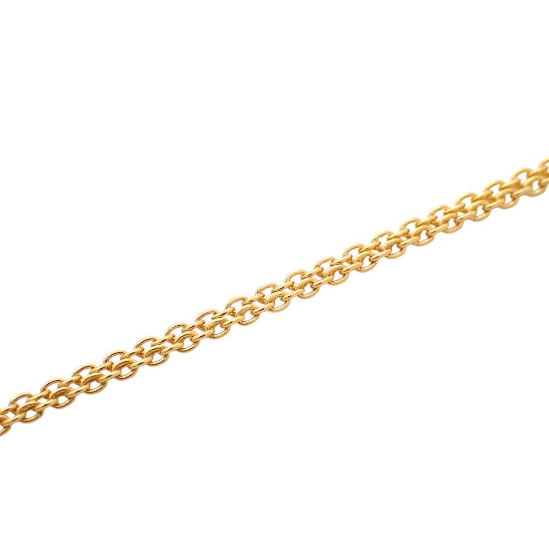 Tasaki Baroque Pearl Necklace with 3 natural pink pearls and K18 yellow gold pendant on 42 cm chain