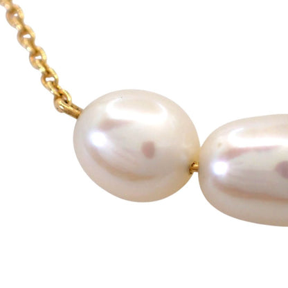Tasaki Baroque Pearl Necklace with 3 natural pink pearls and K18 yellow gold pendant on 42 cm chain