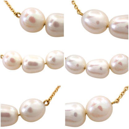Tasaki Baroque Pearl Necklace with 3 natural pink pearls and K18 yellow gold pendant on 42 cm chain