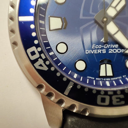 Citizen Promaster Marine Spider-Man Collaboration Model Watch BN0250-07L with blue dial and stainless steel strap