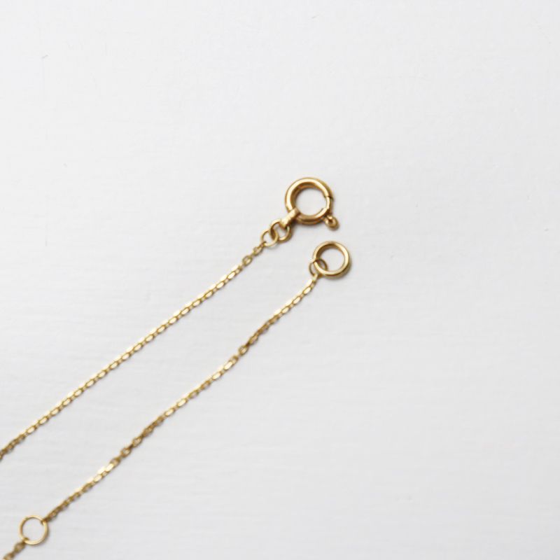Agete Birthstone Necklace in K10 Yellow Gold with 20 cm chain and 2 cm pendant