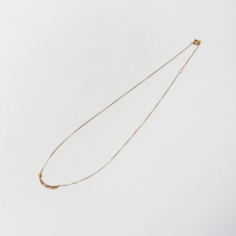 Agete Birthstone Necklace in K10 Yellow Gold with 20 cm chain and 2 cm pendant