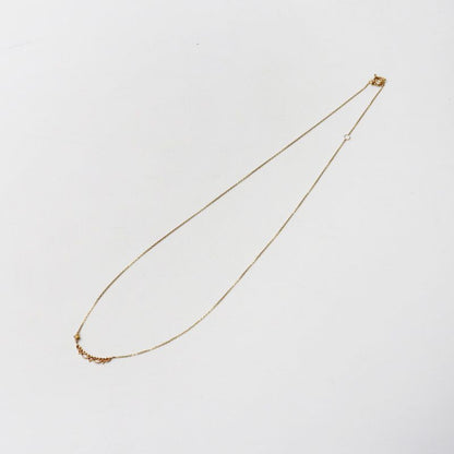 Agete Birthstone Necklace in K10 Yellow Gold with 20 cm chain and 2 cm pendant