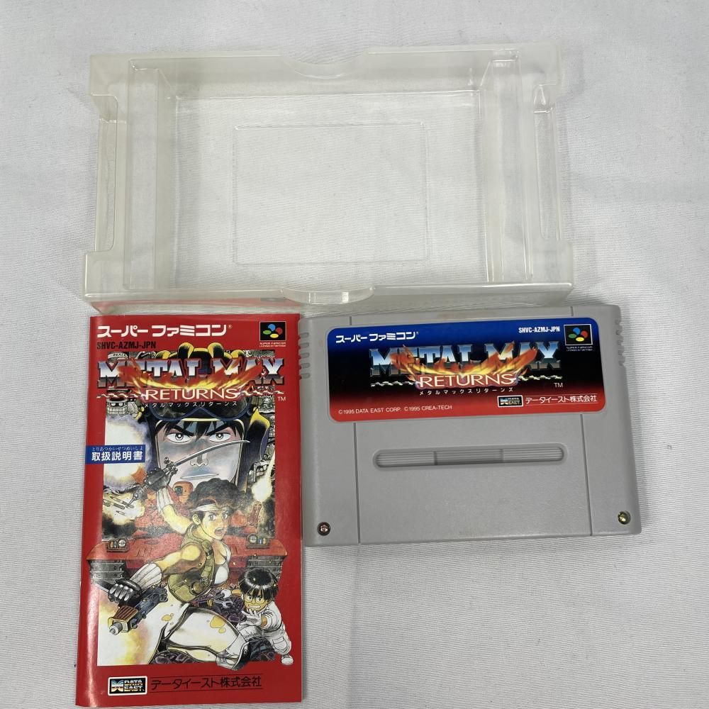 Metal Max Returns video game cartridge and manual shown with software included, no visible damage