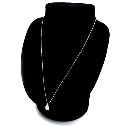 Tasaki white gold necklace with 0.24ct diamond pendant on 45cm chain for ladies