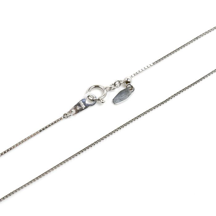 Tasaki white gold necklace with 0.24ct diamond pendant on 45cm chain for ladies
