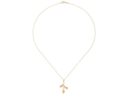 MIKIMOTO Bell Motif Necklace featuring a single pearl pendant on K18 gold chain