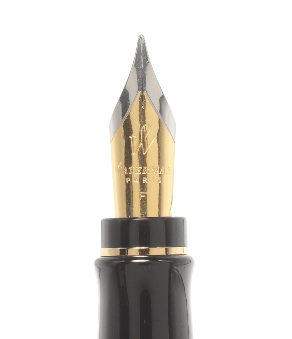 Waterman fountain pen converter measuring 14 cm for ink refilling with a clear body and blue piston mechanism