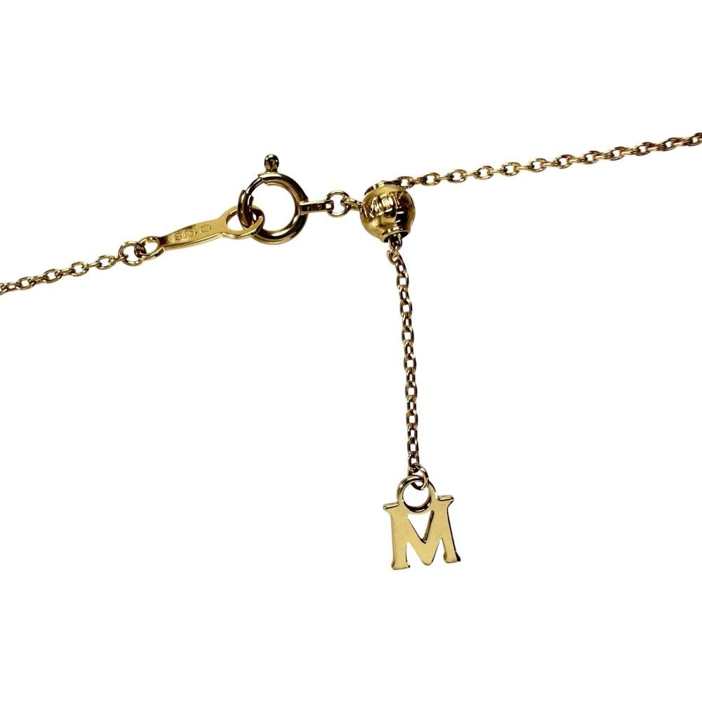 Mikimoto Akoya pearl necklace with 5.5-7.6mm pearls in 18K yellow gold, 45cm length, ladies used jewelry