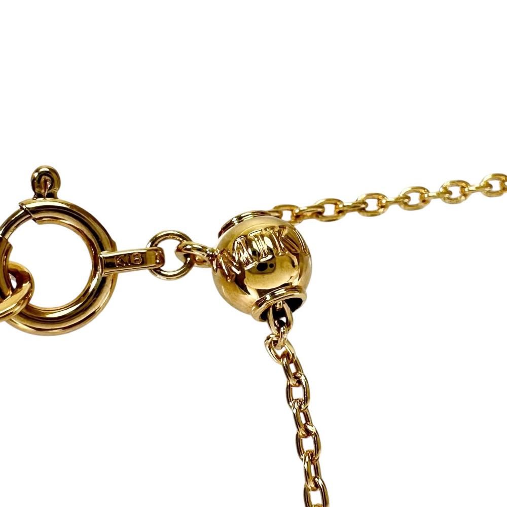 Mikimoto Akoya pearl necklace with 5.5-7.6mm pearls in 18K yellow gold, 45cm length, ladies used jewelry
