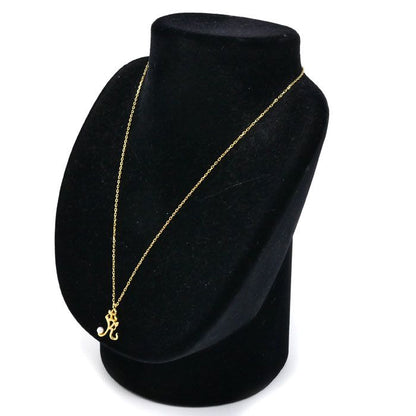 Mikimoto Baby Pearl Initial K Necklace featuring a yellow gold pendant and delicate chain