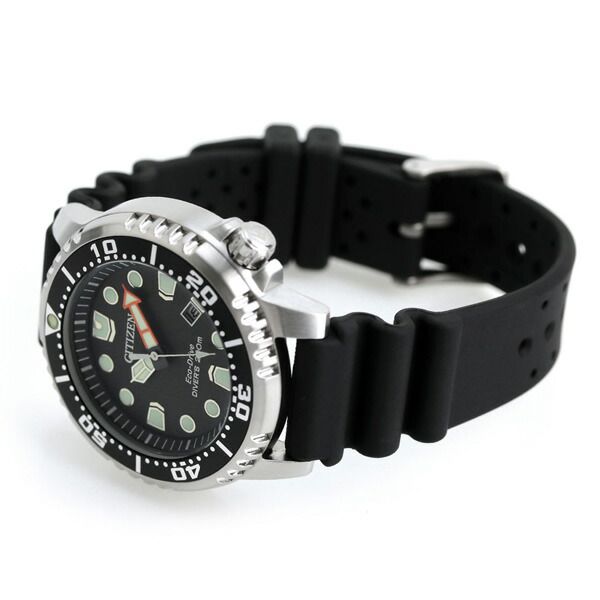 Citizen BN0156-05E men's Promaster watch with black dial, stainless steel case, and black urethane band