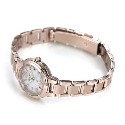 Citizen Kuro CrossSea Eco-Drive Radio-Controlled watch with silver dial and Sakura Pink stainless steel band