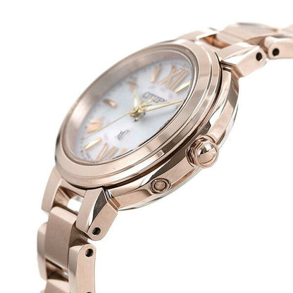 Citizen Kuro CrossSea Eco-Drive Radio-Controlled watch with silver dial and Sakura Pink stainless steel band