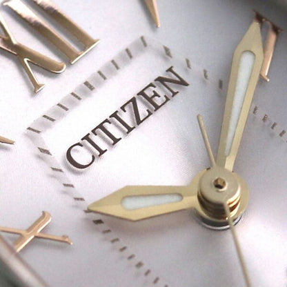 Citizen Eco-Drive EW5544-51W ladies wristwatch with pink dial and silver pink gold stainless steel band