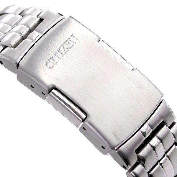Citizen Eco-Drive Radio Wave Direct Flight Chronograph watch with black dial and silver stainless steel band