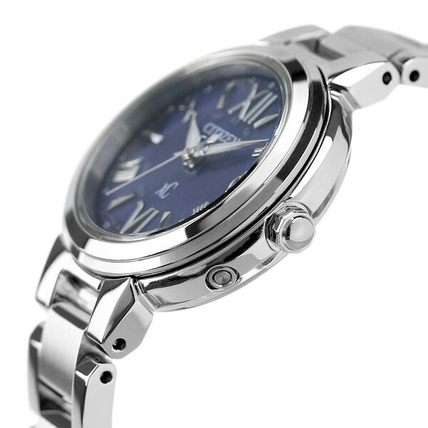 Citizen Kuro Lady ES9430-54L wristwatch with navy dial and stainless steel platinum case and band