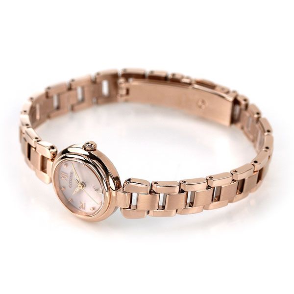 Citizen xC Mizukore Eco-Drive watch with ivory dial and pink gold stainless steel adjustable band