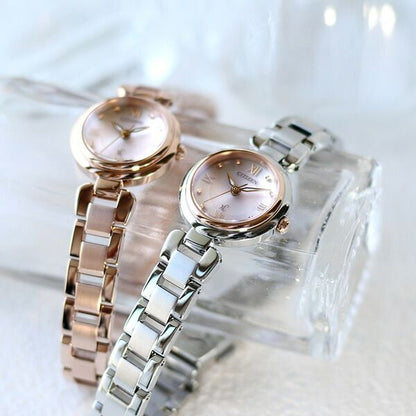 Citizen xC Mizukore Eco-Drive watch with ivory dial and pink gold stainless steel adjustable band