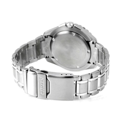 Citizen BN0199-53X men's watch with green dial and silver stainless steel band from Promaster Marine Series