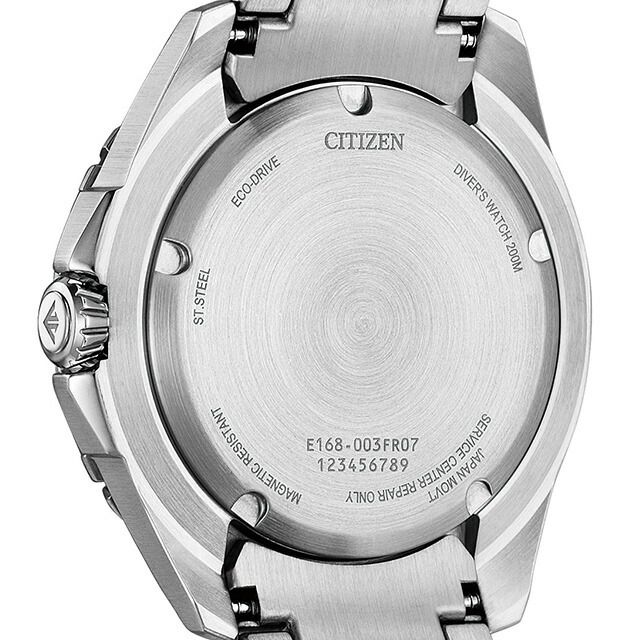 Citizen BN0199-53X men's watch with green dial and silver stainless steel band from Promaster Marine Series