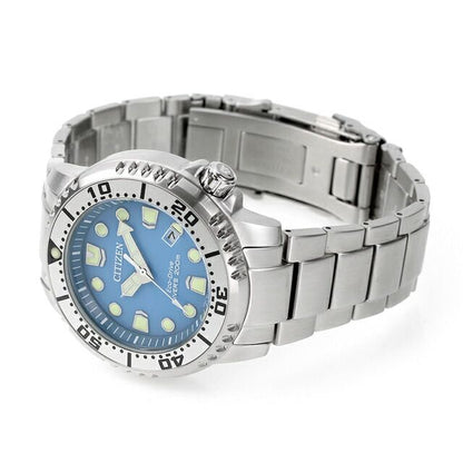 Citizen Promaster BN0165-55L men's dive watch with ice blue dial and silver stainless steel band