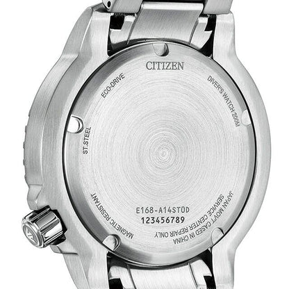 Citizen Promaster BN0167-50H men's watch with pearl gray dial and silver stainless steel band