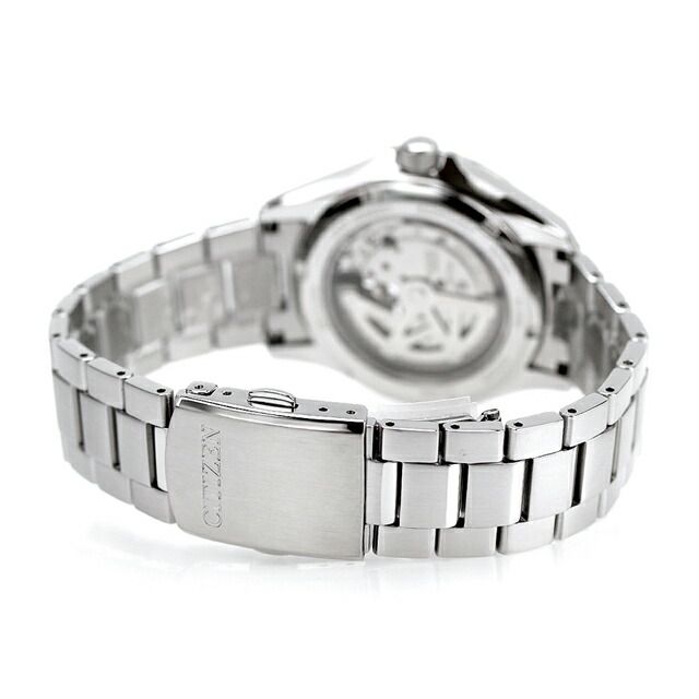 Citizen NP1010-78L men's mechanical watch with blue dial and silver stainless steel band