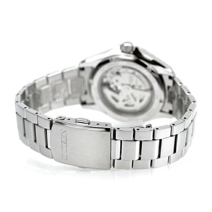 Citizen NP1010-78L men's mechanical watch with blue dial and silver stainless steel band