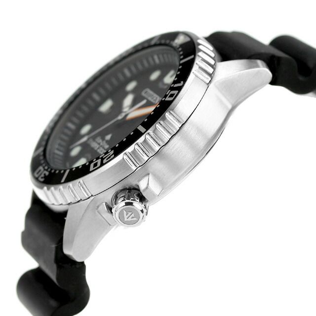 Citizen Promaster EO2020-08E black dial diver watch with black urethane band and stainless steel case for boys
