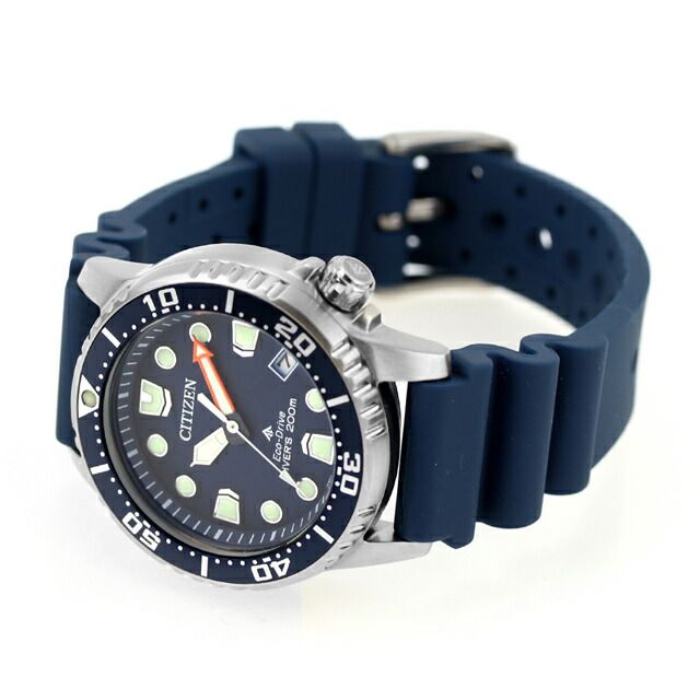 Citizen PROMASTER EO2021-05L men's navy dial diver wristwatch with stainless steel case and navy band