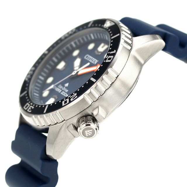 Citizen PROMASTER EO2021-05L men's navy dial diver wristwatch with stainless steel case and navy band