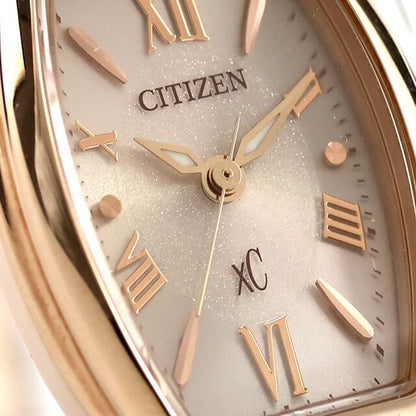 Citizen xC ladies wristwatch EW5546-56X with pink gold stainless steel band and beige dial