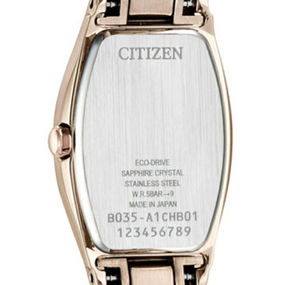 Citizen xC ladies wristwatch EW5546-56X with pink gold stainless steel band and beige dial